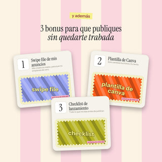 Los 3 bonus del workshop de Meta Ads